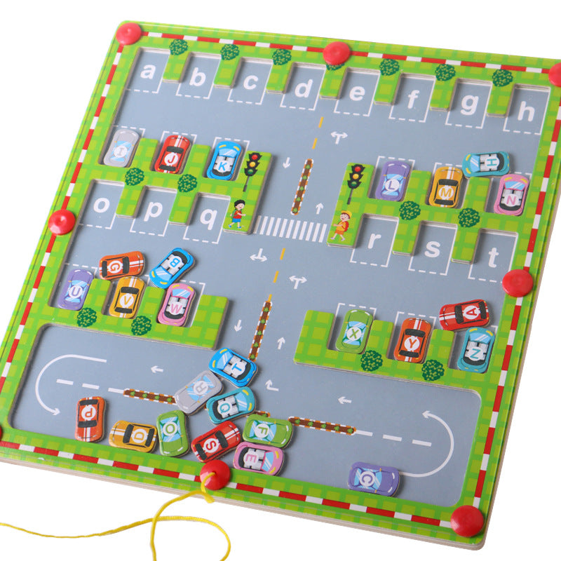 Wooden Magnetic Alphabet Maze Toy