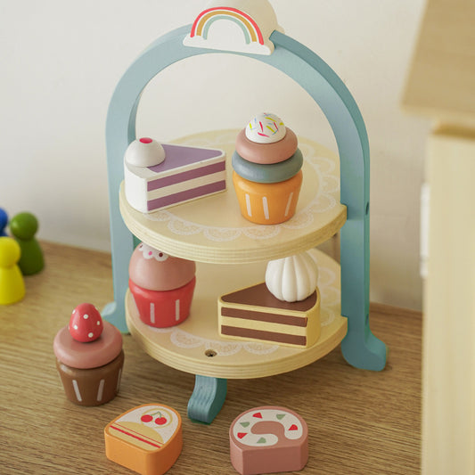 Afternoon Tea & Ice cream Set -Wooden Kitchen Role Play Toys