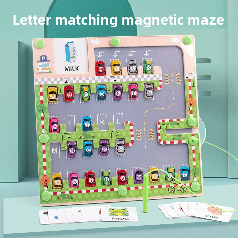 Wooden Magnetic Alphabet Maze Toy