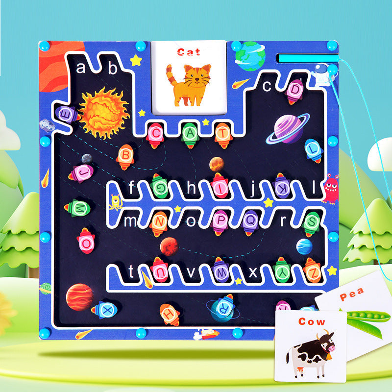 Wooden Magnetic Alphabet Maze Toy