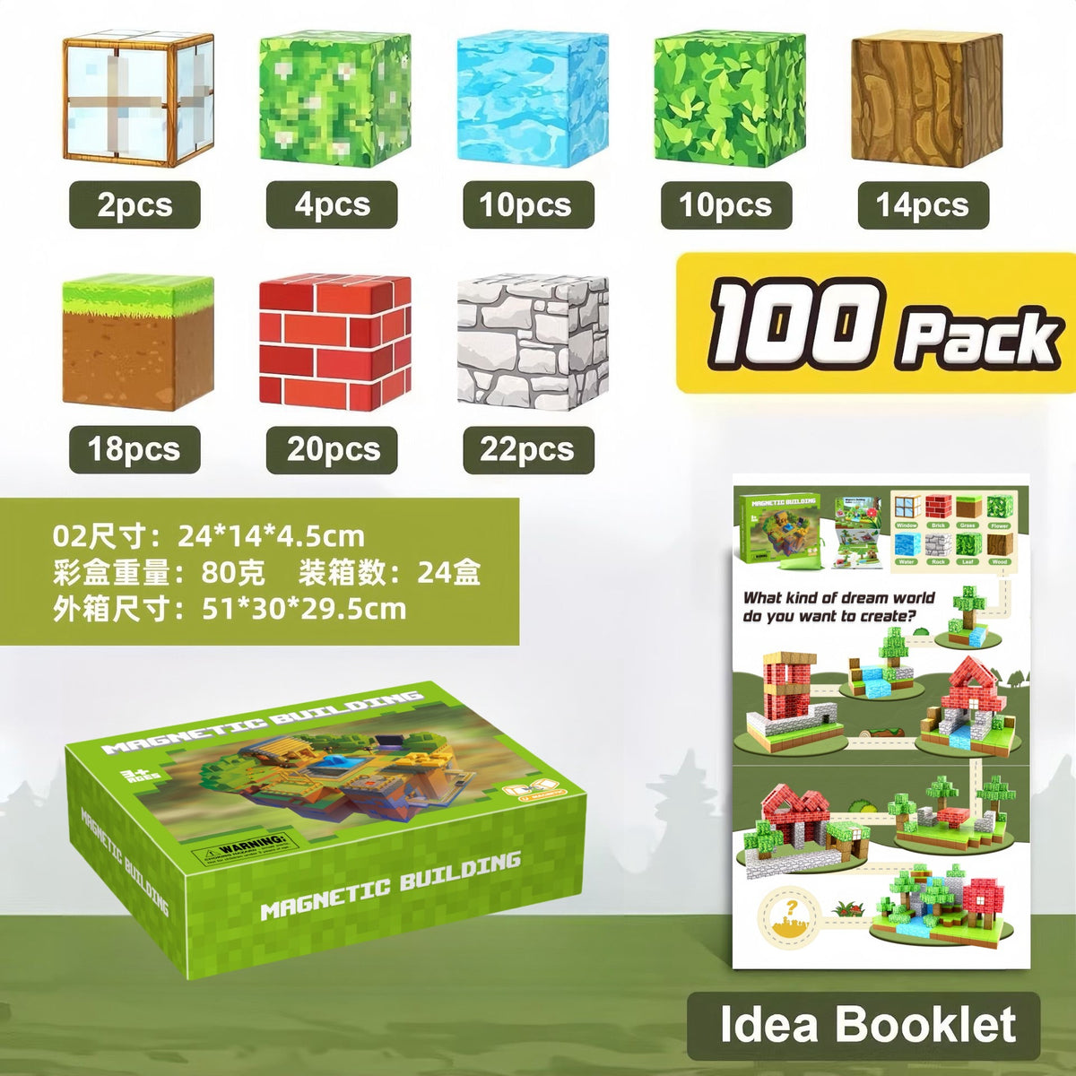 Magnetic Building Blocks Toy Set for Kids