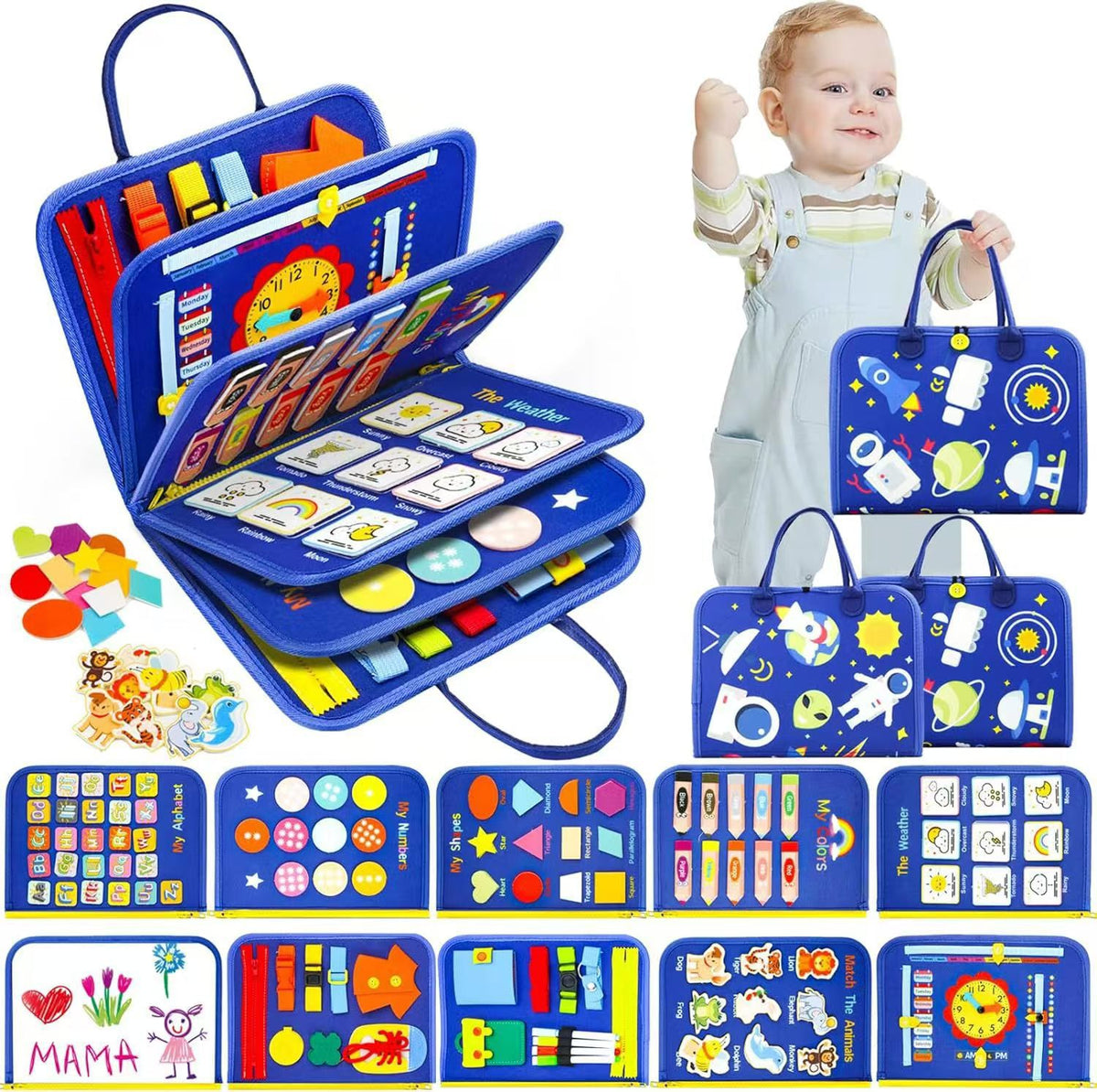 Felt Learning Sensory Play Board