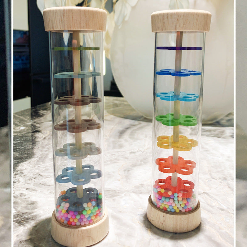 Wooden Rain Sound Maker Vessel Toy Musical Instrument