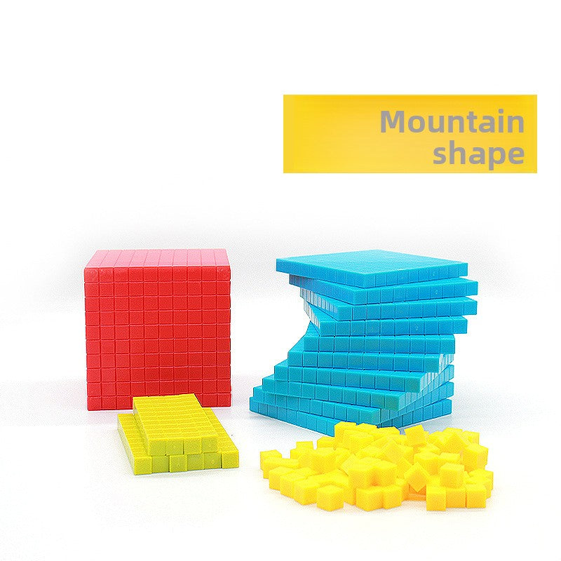 Montessori Math Manipulatives Base Ten Blocks Plastic 121 pcs Counting Cubes