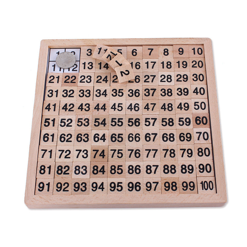 Wooden Montessori Hundred Board Educational Toy for Kids