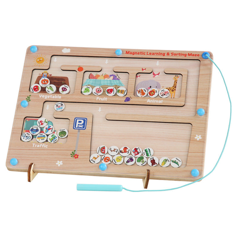 Wooden Magnetic Alphabet Maze Toy