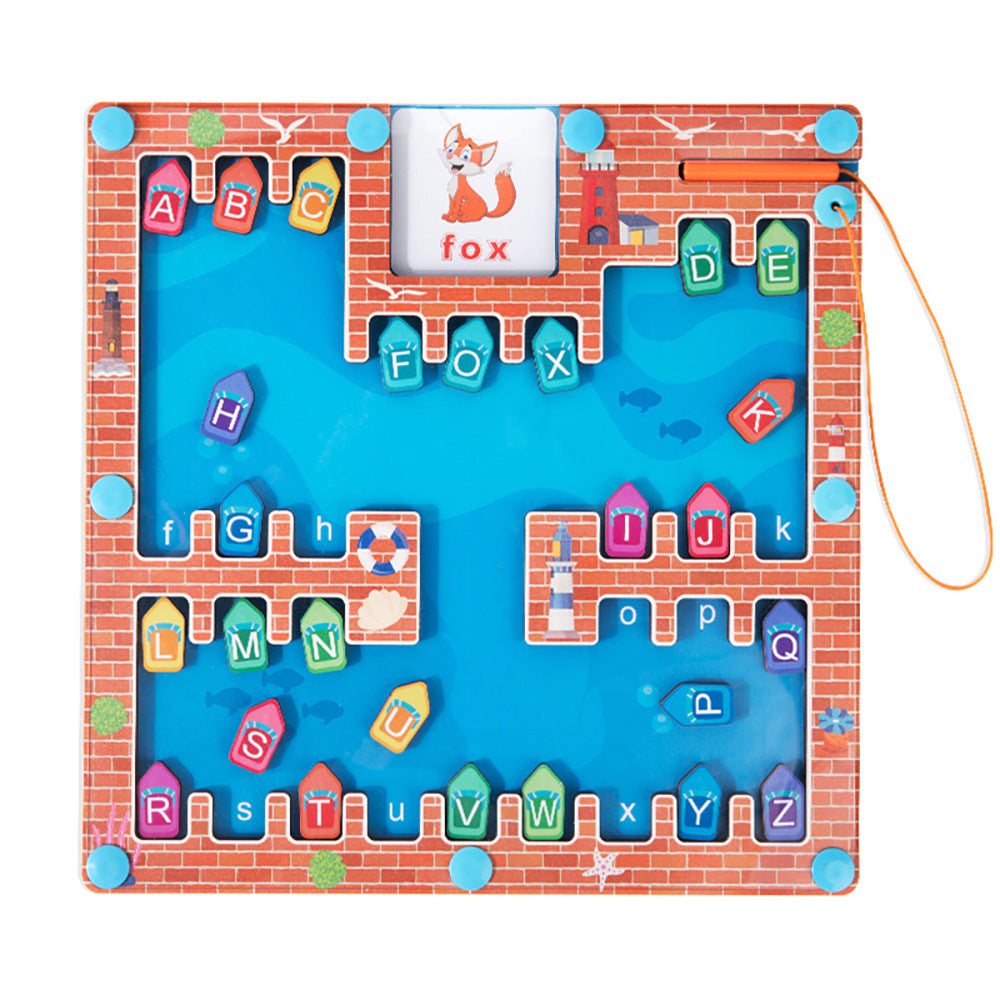 Wooden Magnetic Alphabet Maze Toy