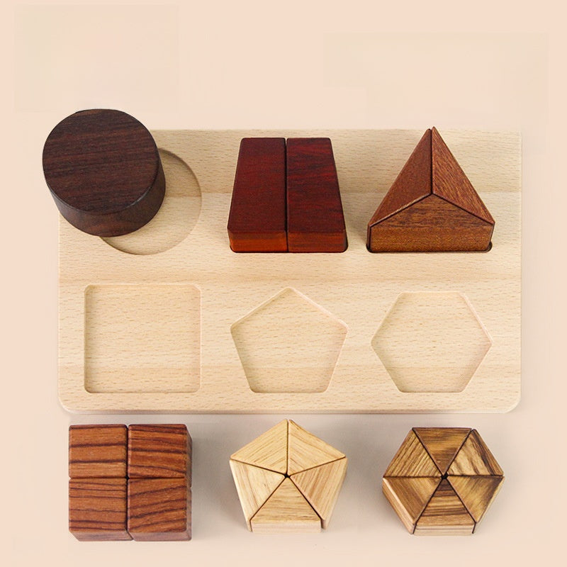 Montessori Wooden Shape Puzzle Toys, Pick and Choose