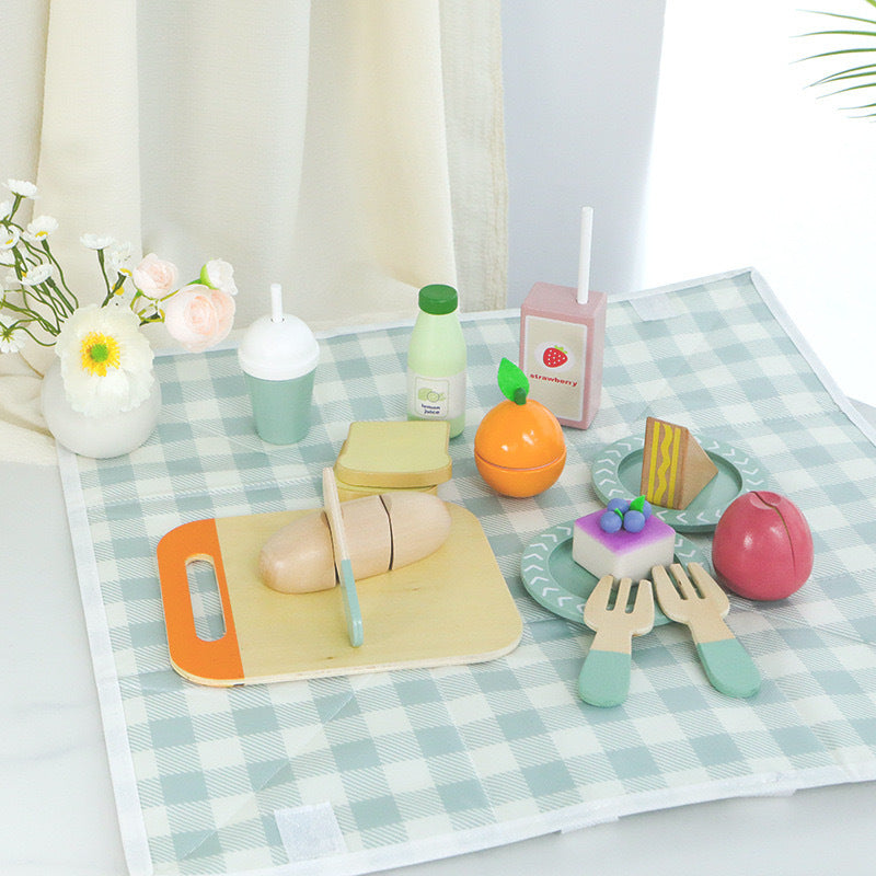 Afternoon Tea & Ice cream Set -Wooden Kitchen Role Play Toys