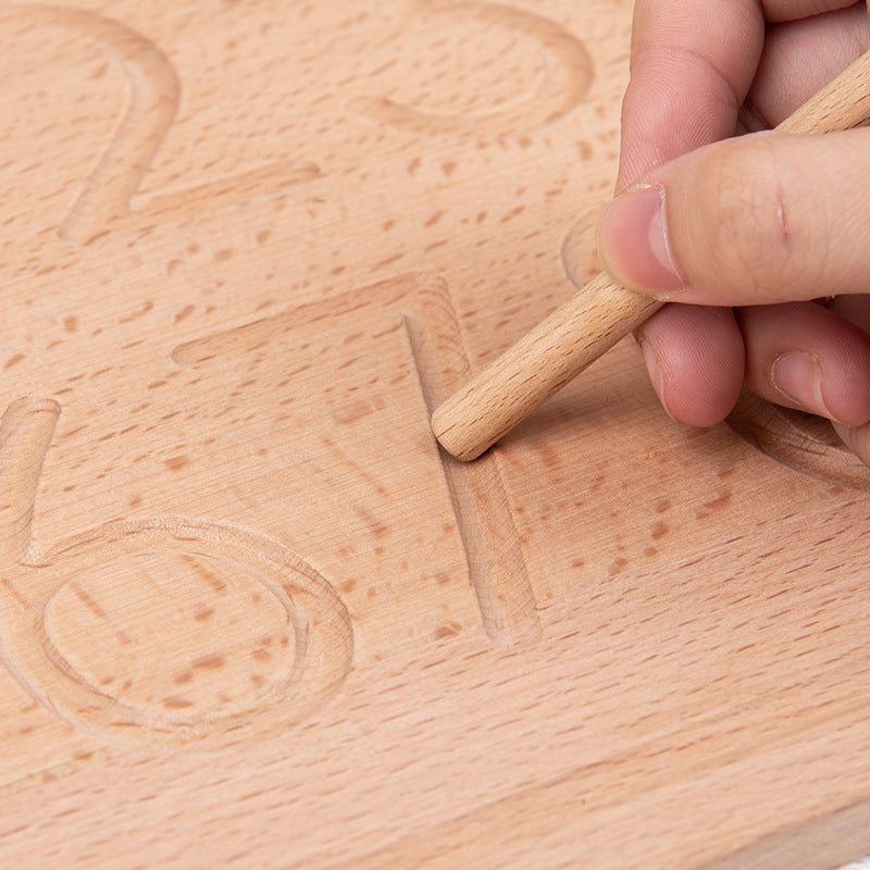 Montessori Wooden Alphabet Letters / Numbers Tracing Board