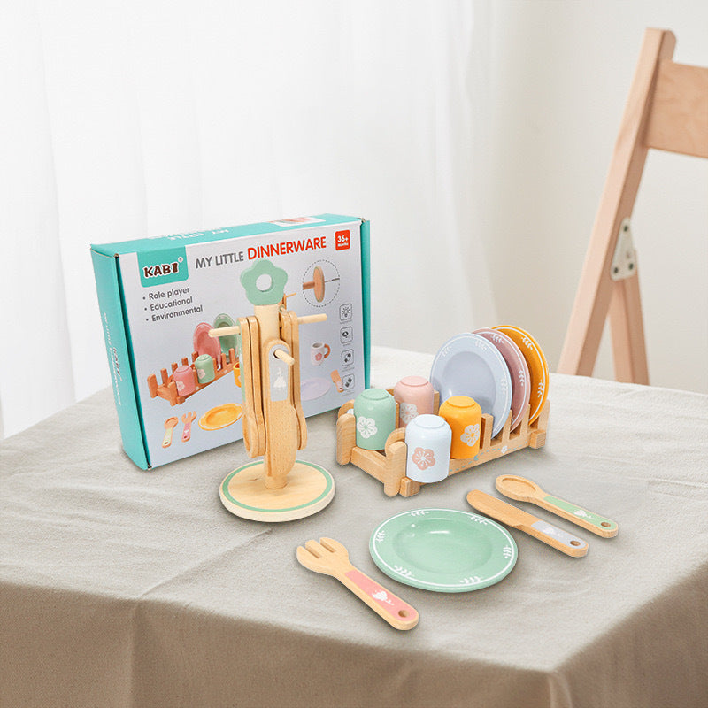 Afternoon Tea & Ice cream Set -Wooden Kitchen Role Play Toys