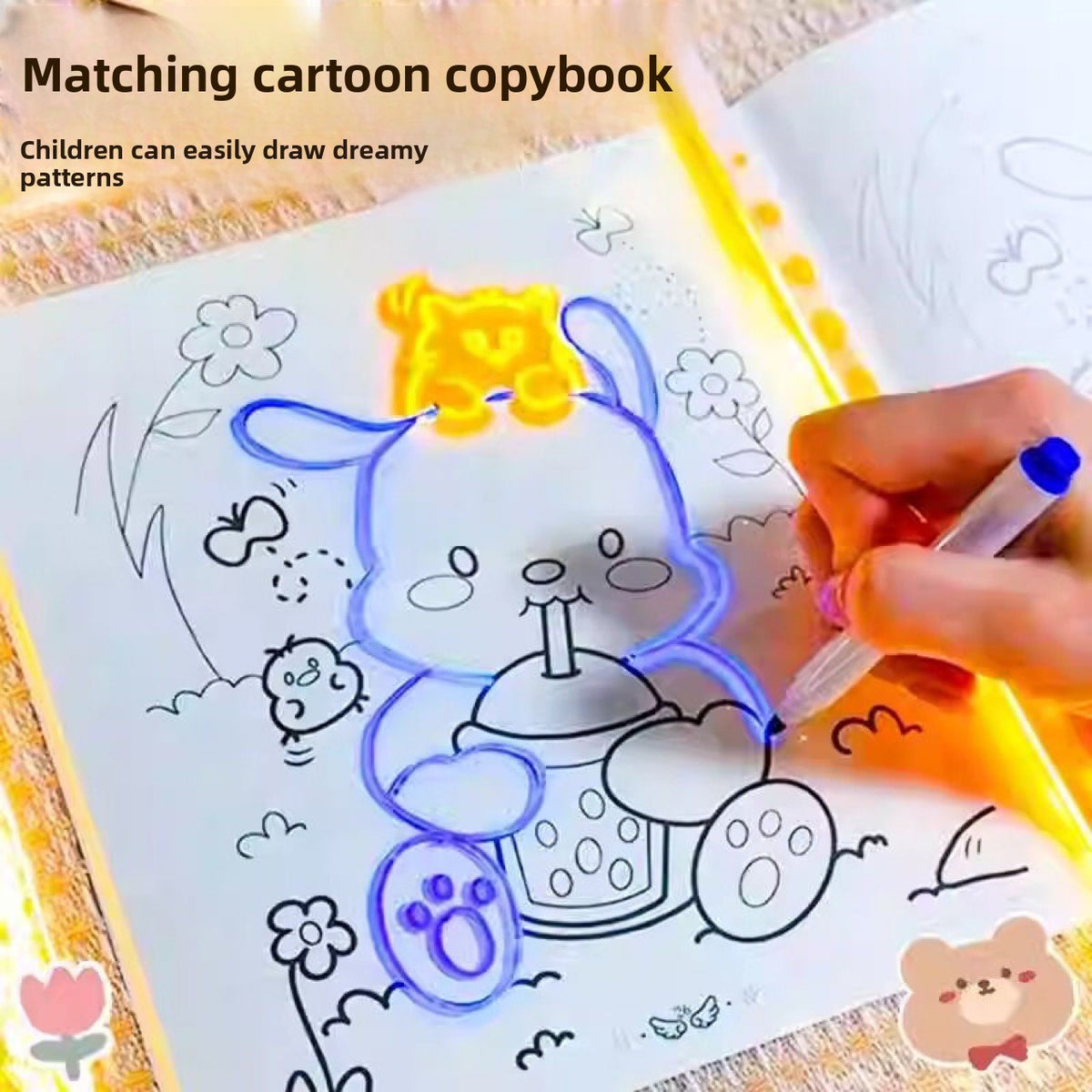 LED Light Writing Board Erasable Drawing Panel