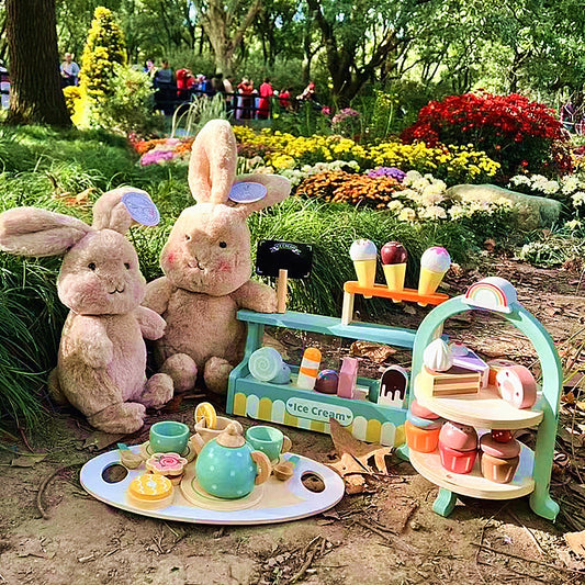 Afternoon Tea & Ice cream Set -Wooden Kitchen Role Play Toys