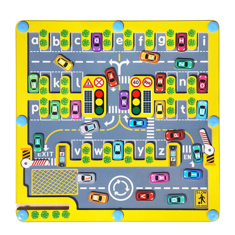 Wooden Magnetic Alphabet Maze Toy