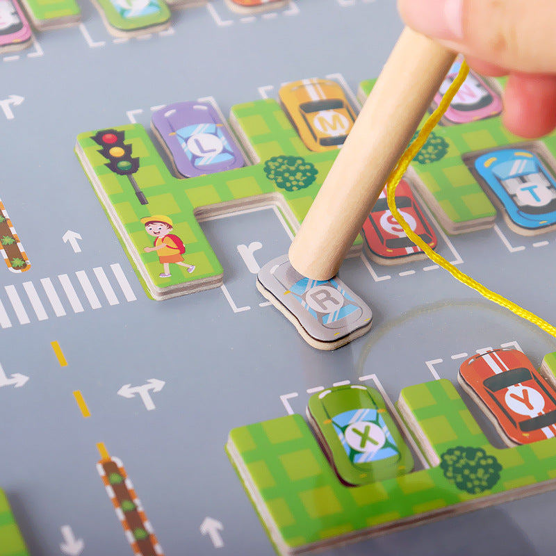 Wooden Magnetic Alphabet Maze Toy