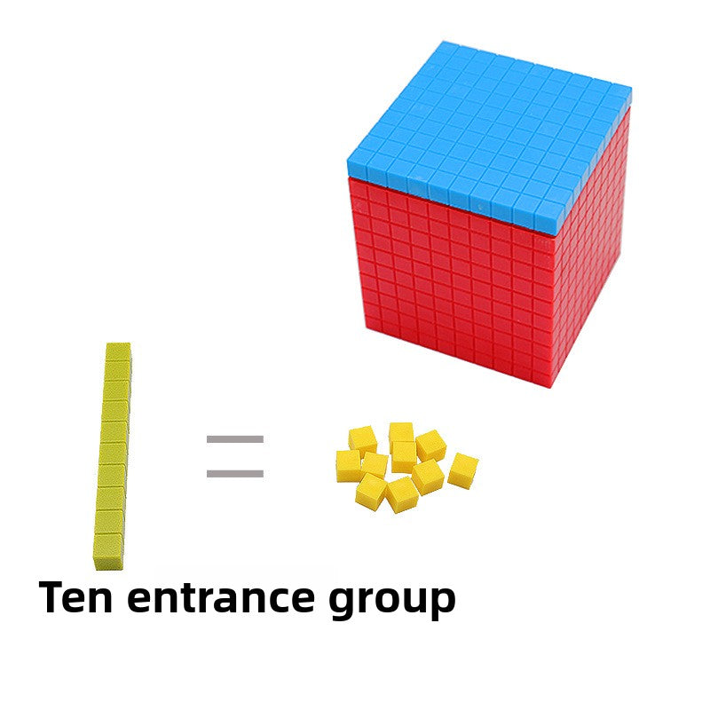 Montessori Math Manipulatives Base Ten Blocks Plastic 121 pcs Counting Cubes