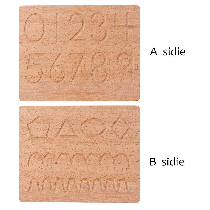 Montessori Wooden Alphabet Letters / Numbers Tracing Board