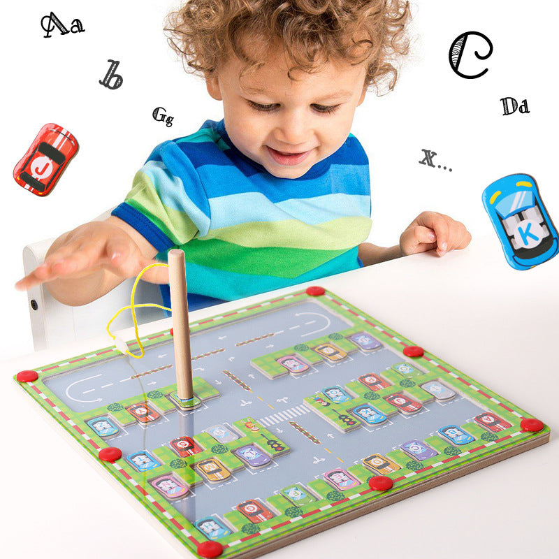 Wooden Magnetic Alphabet Maze Toy
