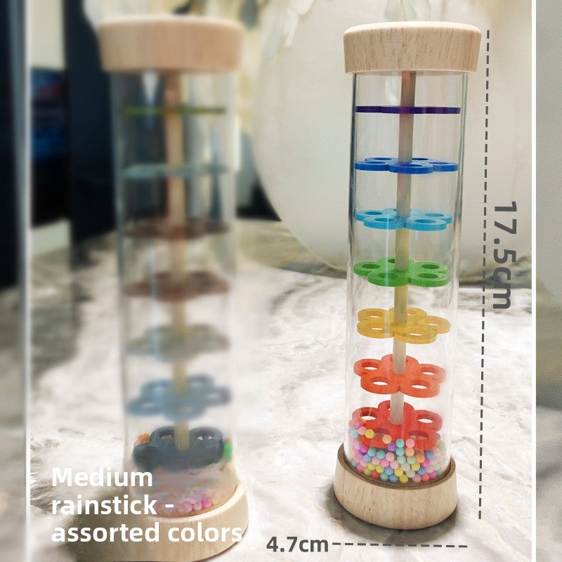 Wooden Rain Sound Maker Vessel Toy Musical Instrument