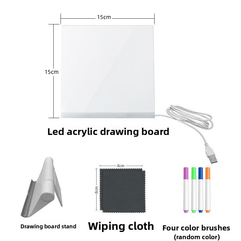 LED Light Writing Board Erasable Drawing Panel