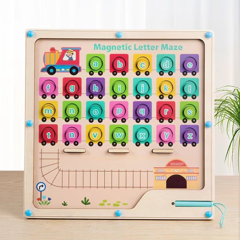 Wooden Magnetic Alphabet Maze Toy