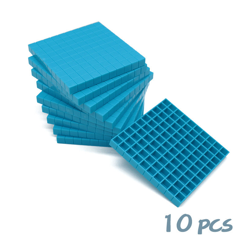 Montessori Math Manipulatives Base Ten Blocks Plastic 121 pcs Counting Cubes