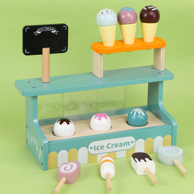 Afternoon Tea & Ice cream Set -Wooden Kitchen Role Play Toys