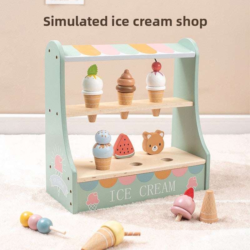 Afternoon Tea & Ice cream Set -Wooden Kitchen Role Play Toys