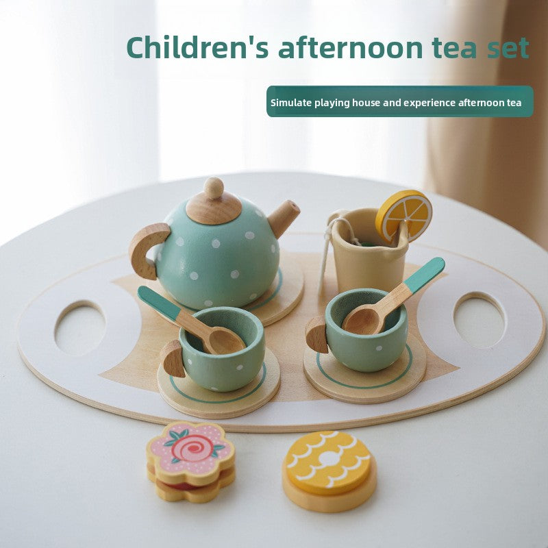 Afternoon Tea & Ice cream Set -Wooden Kitchen Role Play Toys