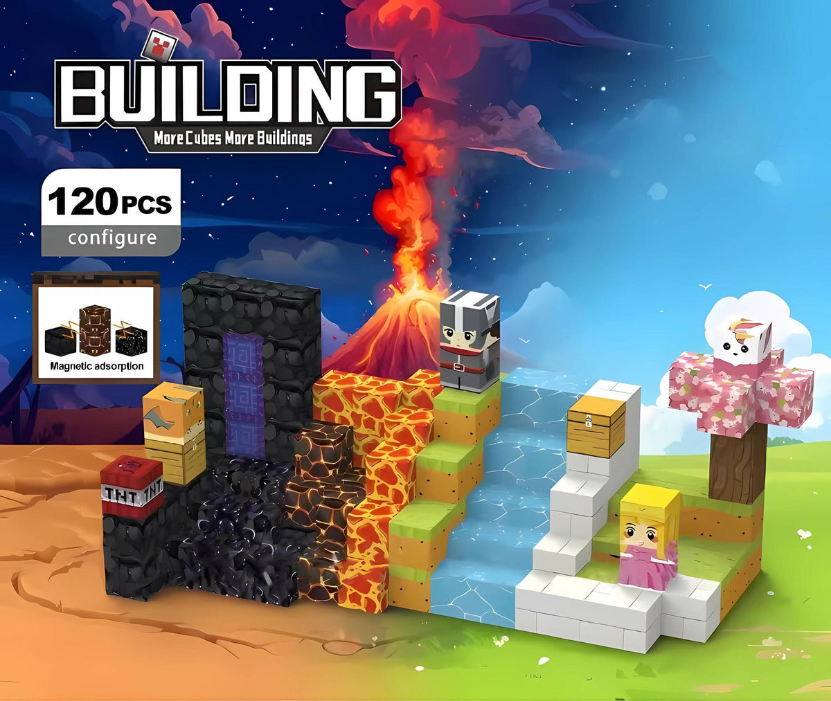 Magnetic Building Blocks Themed Sets