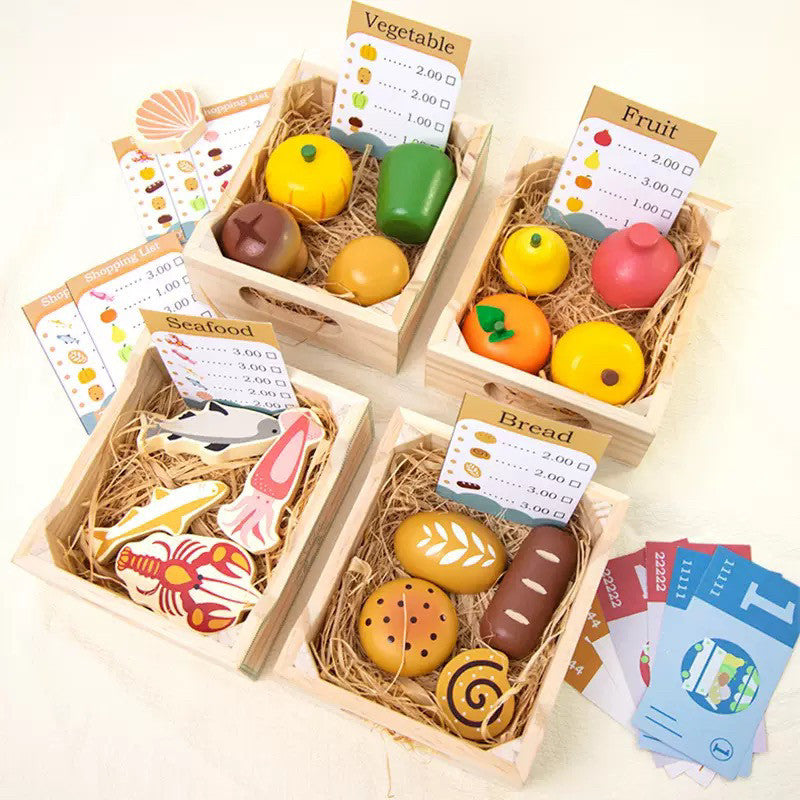 Afternoon Tea & Ice cream Set -Wooden Kitchen Role Play Toys