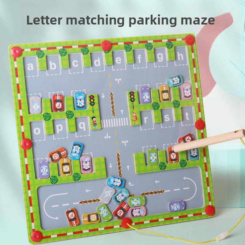 Wooden Magnetic Alphabet Maze Toy