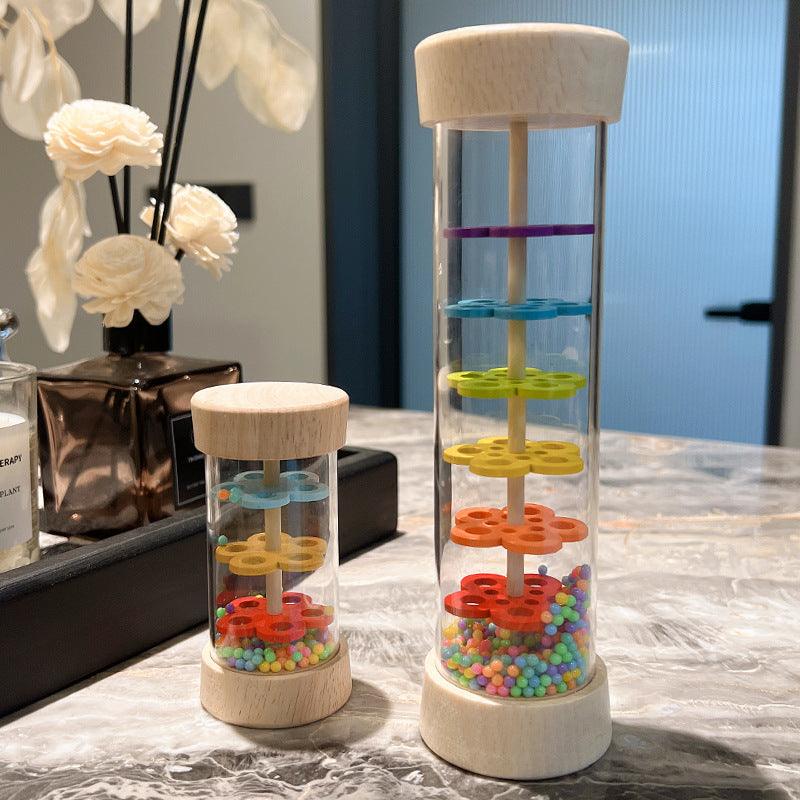 Wooden Rain Sound Maker Vessel Toy Musical Instrument