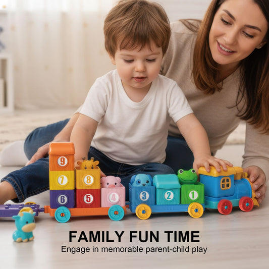 Farm Animal Train Building Blocks Toy