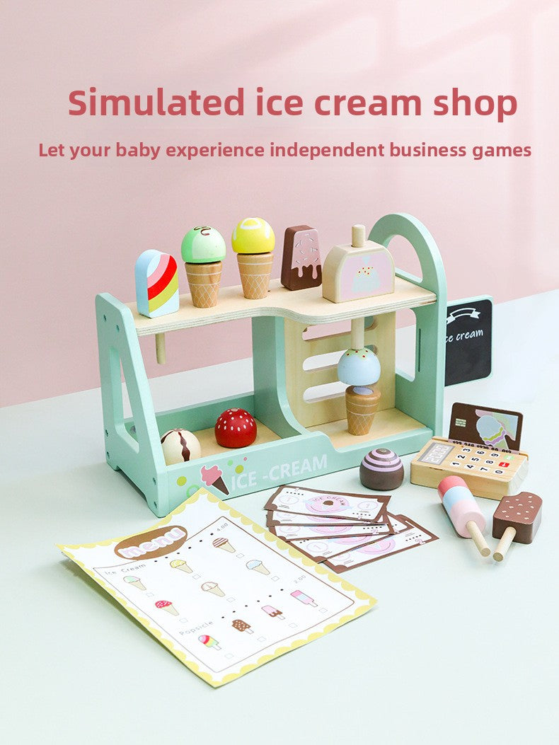 Afternoon Tea & Ice cream Set -Wooden Kitchen Role Play Toys