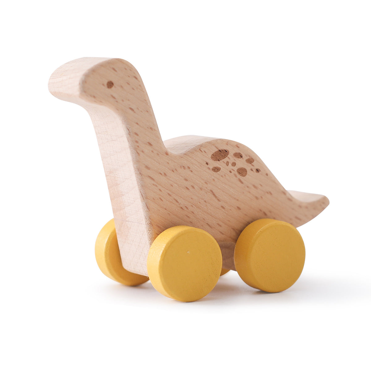 Birch Wooden Toy Dinosaur with Wheels, multi-variant style