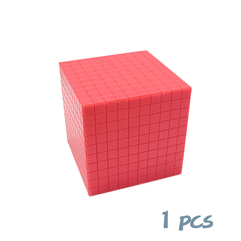 Montessori Math Manipulatives Base Ten Blocks Plastic 121 pcs Counting Cubes