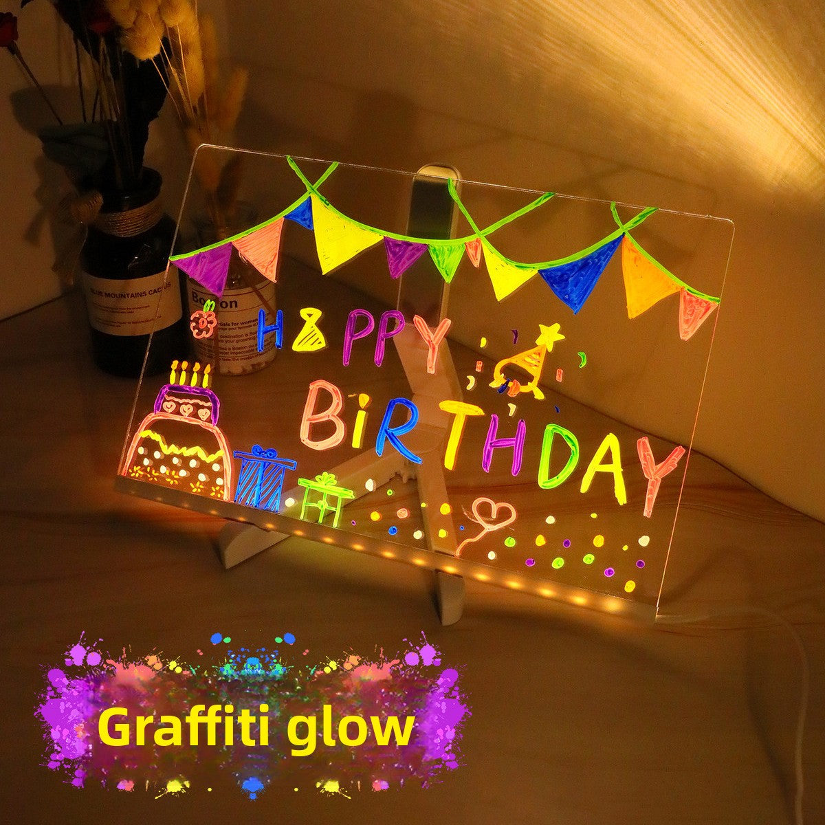 LED Light Writing Board Erasable Drawing Panel